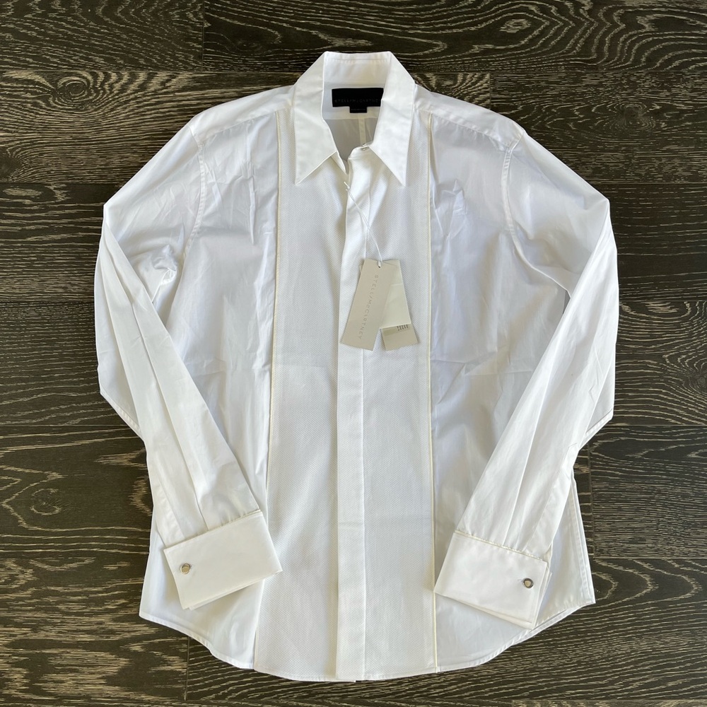 NWT STELLA MCCARTNEY Organic Cotton White Poplin Shirt